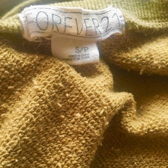 Forever 21 Olive Green Crop Top Sweater - Picture 5 of 5